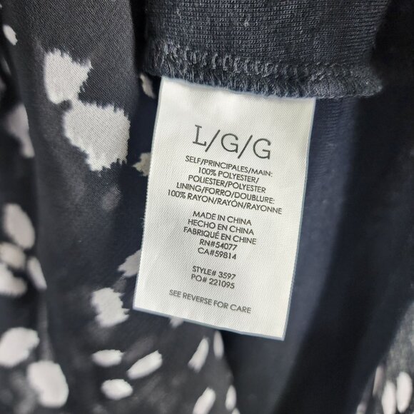 CABI Cosmos Night Sky Blouse Black/Gray Sz L #3597 - Picture 5 of 6